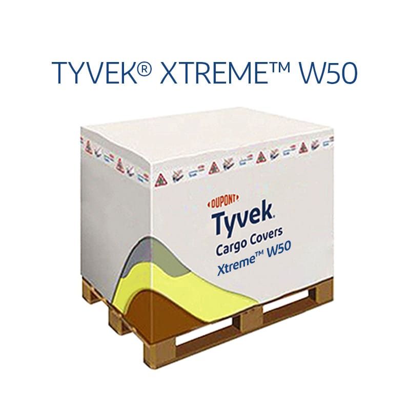 DuPont™ Tyvek® Solar™ W50 Housse protection air cargo UK/US 120x100x120 - Couverture de palette thermique, housse isotherme