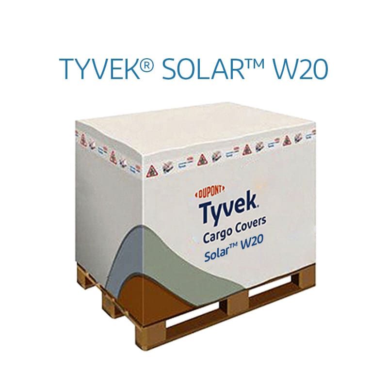 DuPont™ Tyvek® Solar™ W20 Housse protection air cargo UK/US 120x100x160 - Couverture de palette thermique, housse isotherme