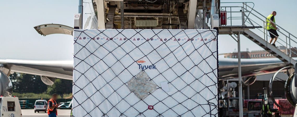Air Cargo Cover, Insulated thermal pallet blanket DuPont ™ Tyvek ® Solar ™ W10 W20 Xtreme ™ W50 protective covers, transport pallets EUR UK USA